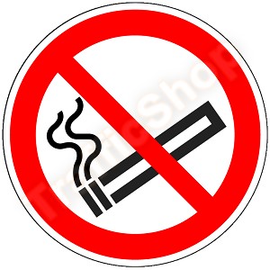 ISO 7010 Sticker Niet Roken P002